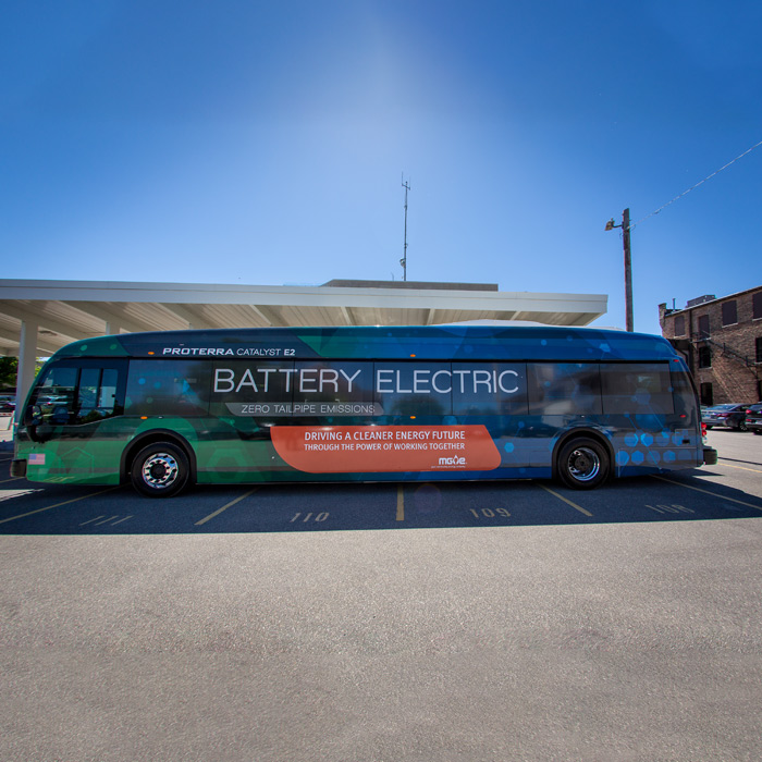 Electric Bus Visits Madison